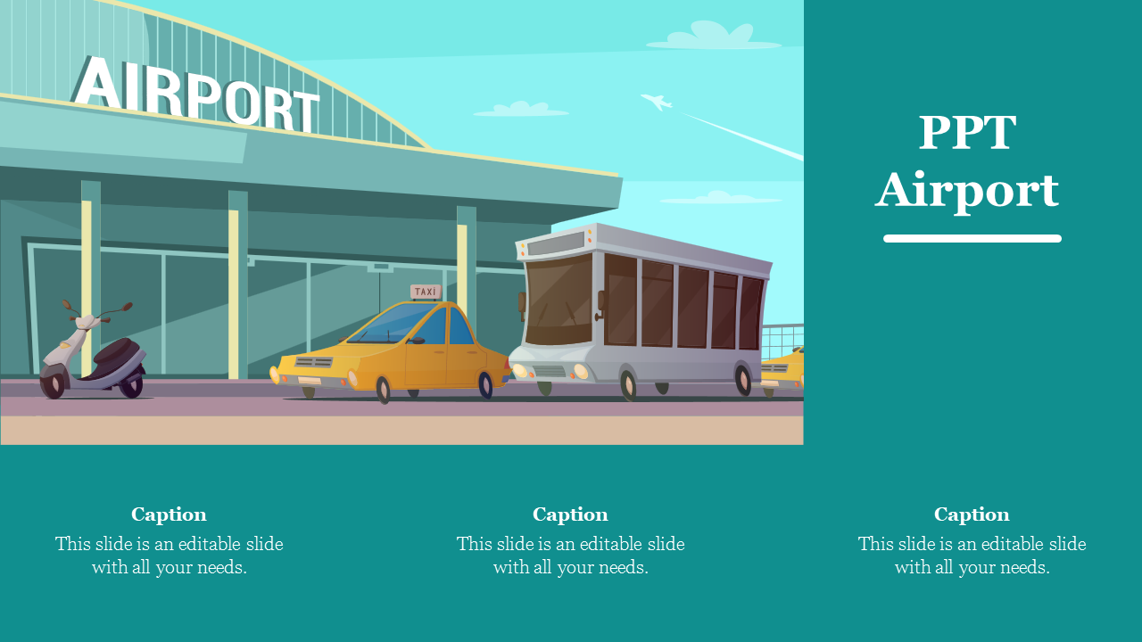 Good-Looking PPT Airport Presentation Background Themes